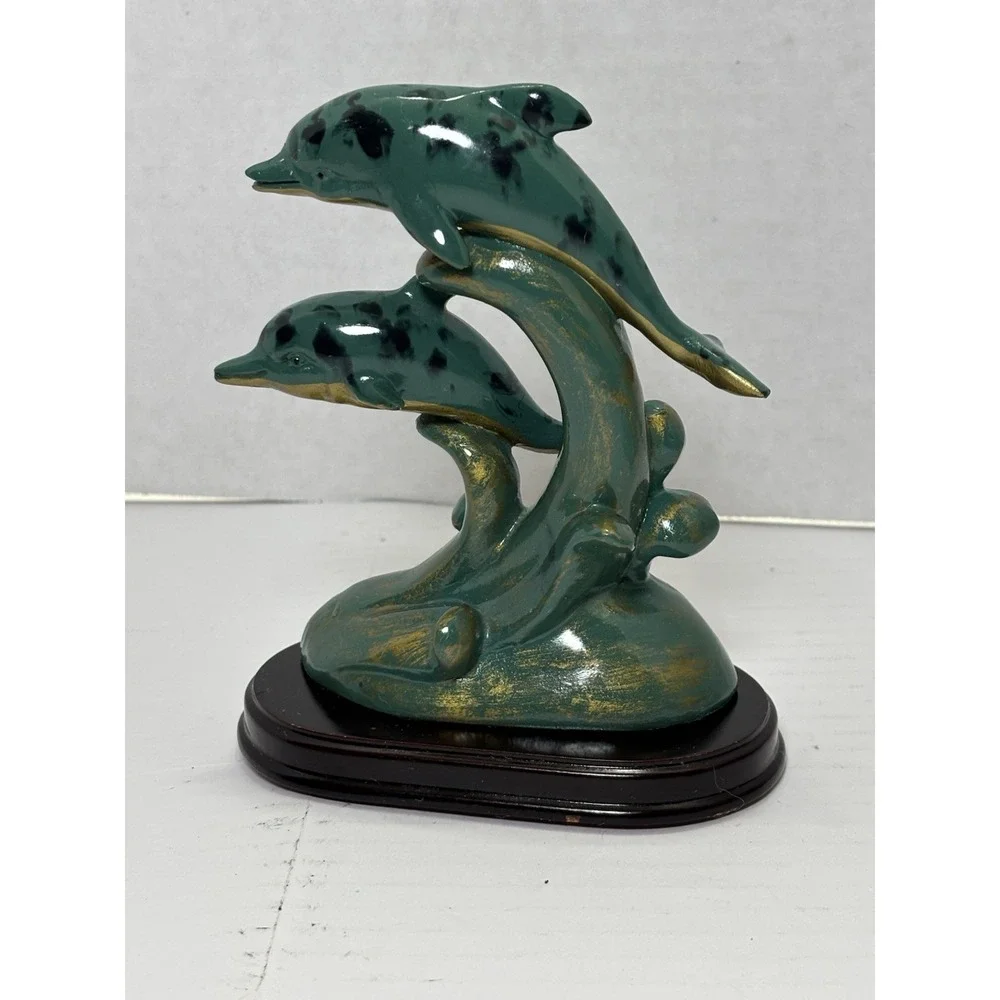 Italia Collection Dolphin Figurine Set Resin Coastal Decor 5